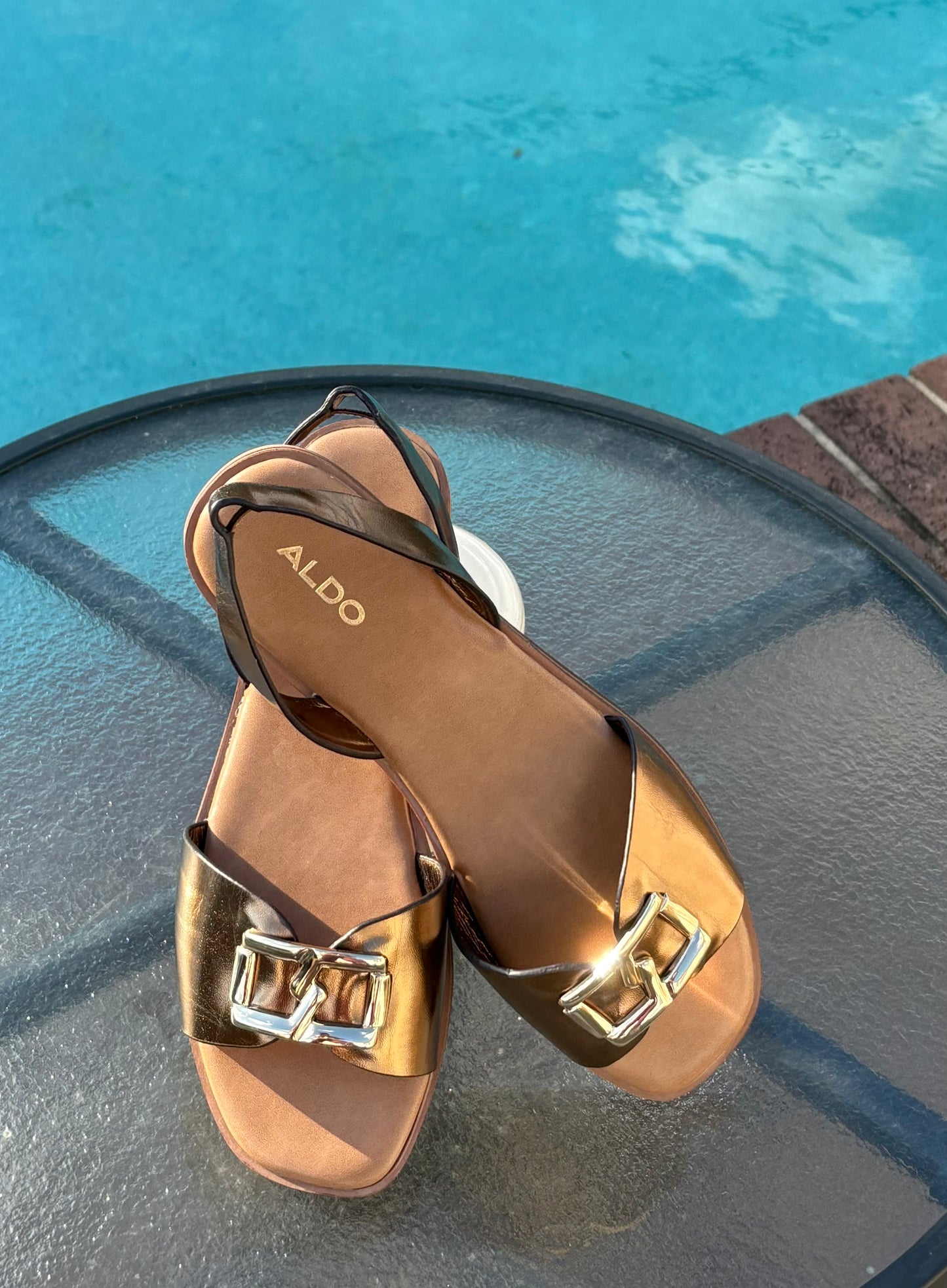 Aldo Bronze Sandal